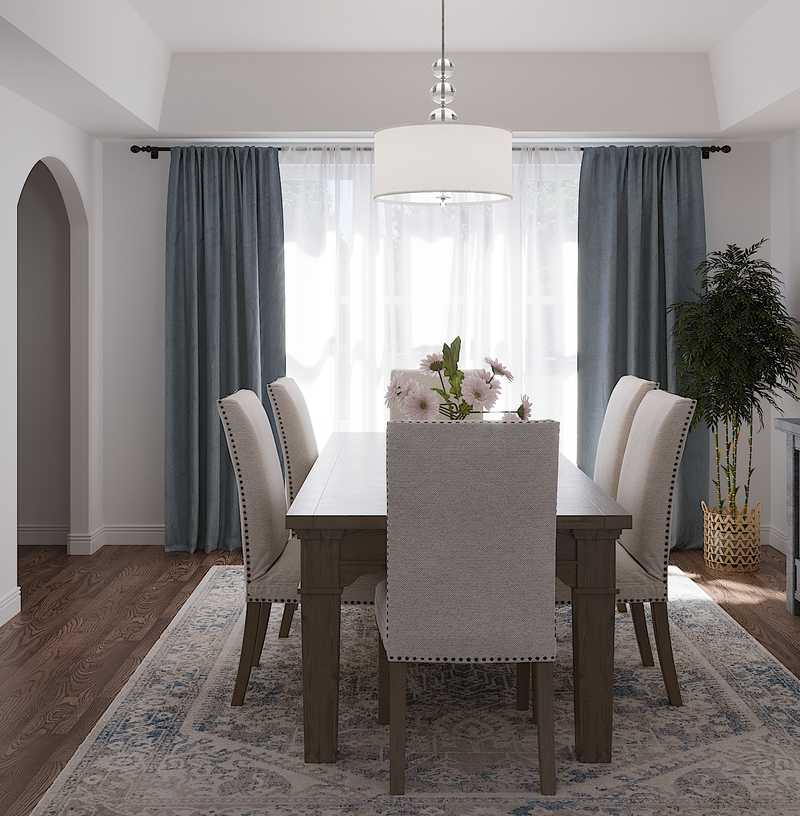Classic, Coastal, Transitional Dining Room Design by Havenly Interior Designer Christine