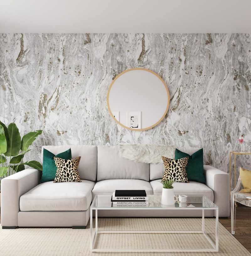 Modern, Glam Living Room Design by Havenly Interior Designer Chelsea
