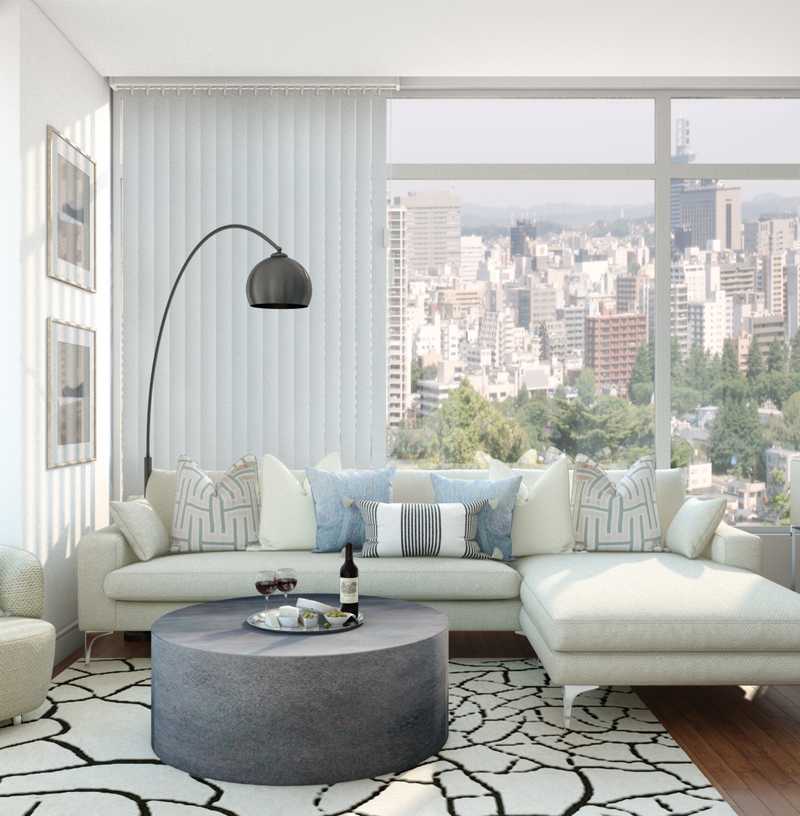 Contemporary, Classic, Glam Living Room Design by Havenly Interior Designer Brady