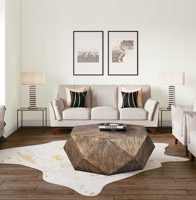 Contemporary, Modern, Glam Living Room Design by Havenly Interior Designer Randi