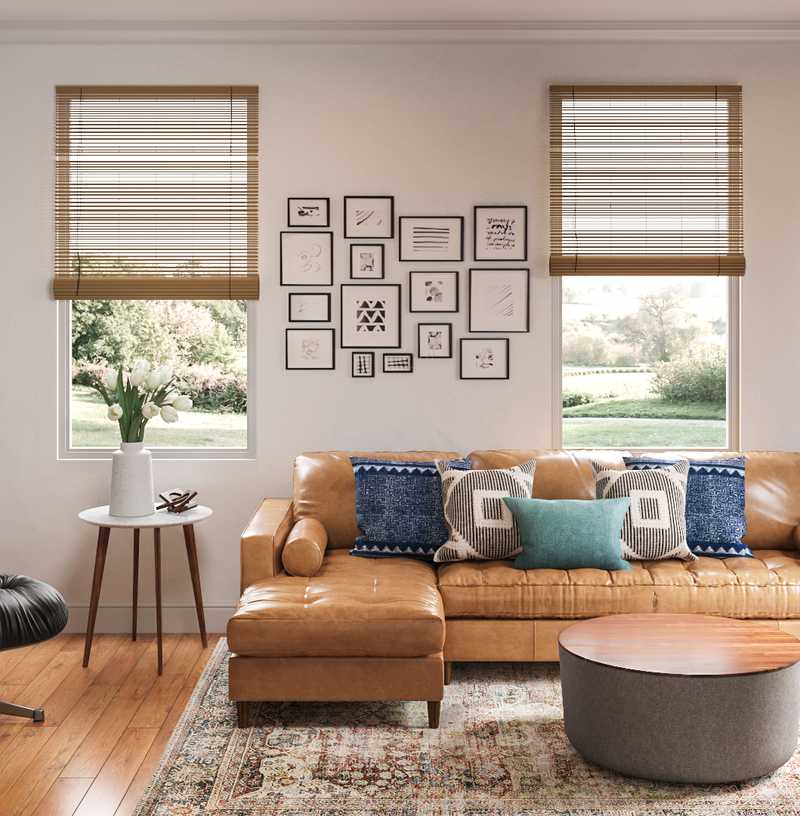 Modern, Midcentury Modern Living Room Design by Havenly Interior Designer Brianna