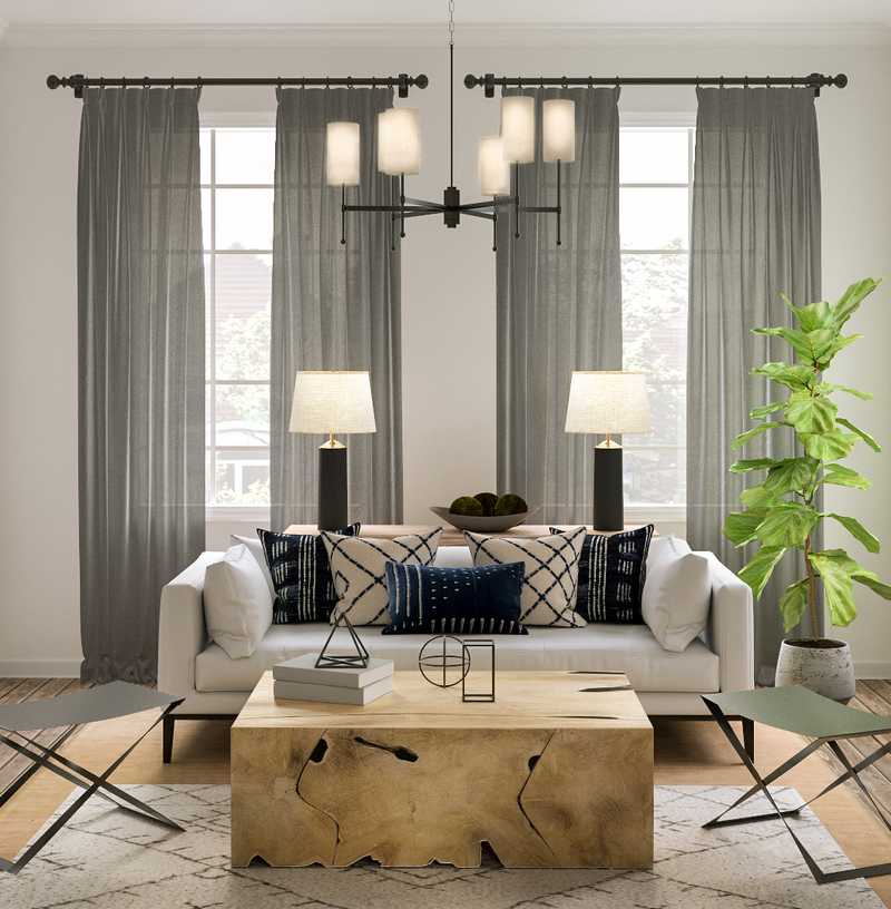 Modern, Rustic, Scandinavian Living Room Design by Havenly Interior Designer Laura