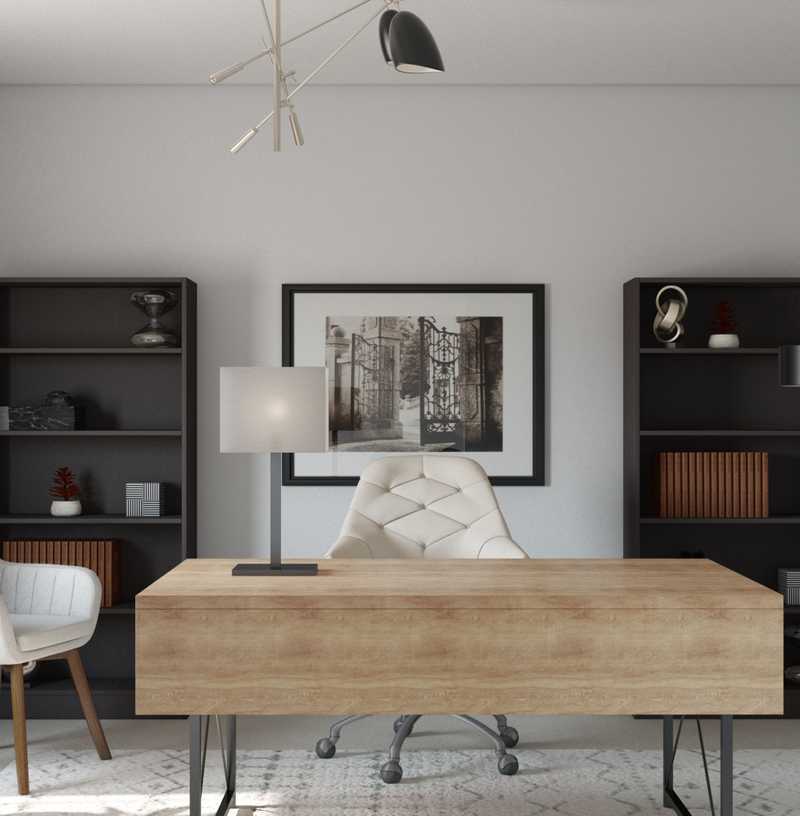 Industrial, Midcentury Modern Office Design by Havenly Interior Designer Edith