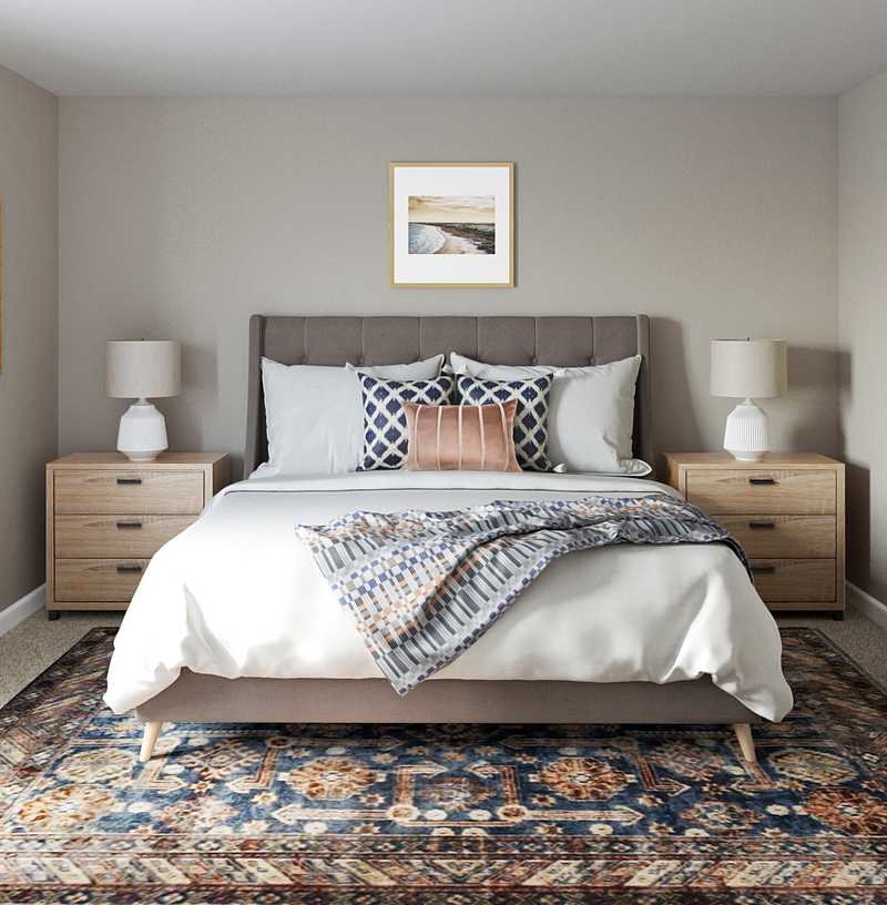 Bohemian, Midcentury Modern Bedroom Design by Havenly Interior Designer Brooke