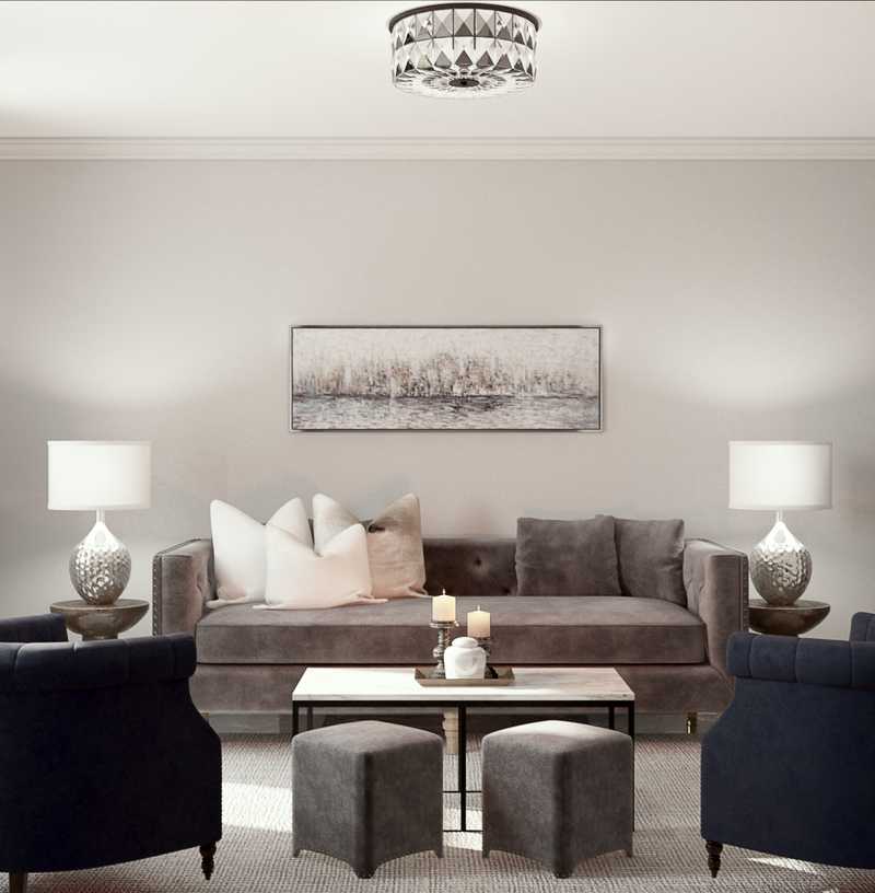 Contemporary, Glam Living Room Design by Havenly Interior Designer Stacy