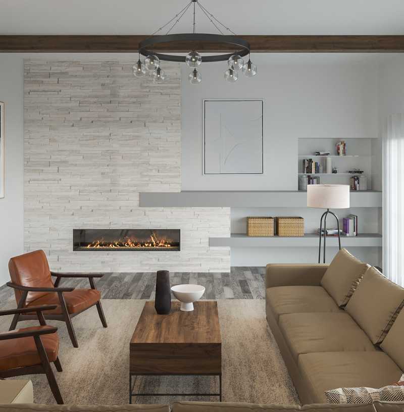 Modern, Rustic, Minimal Living Room Design by Havenly Interior Designer Erin