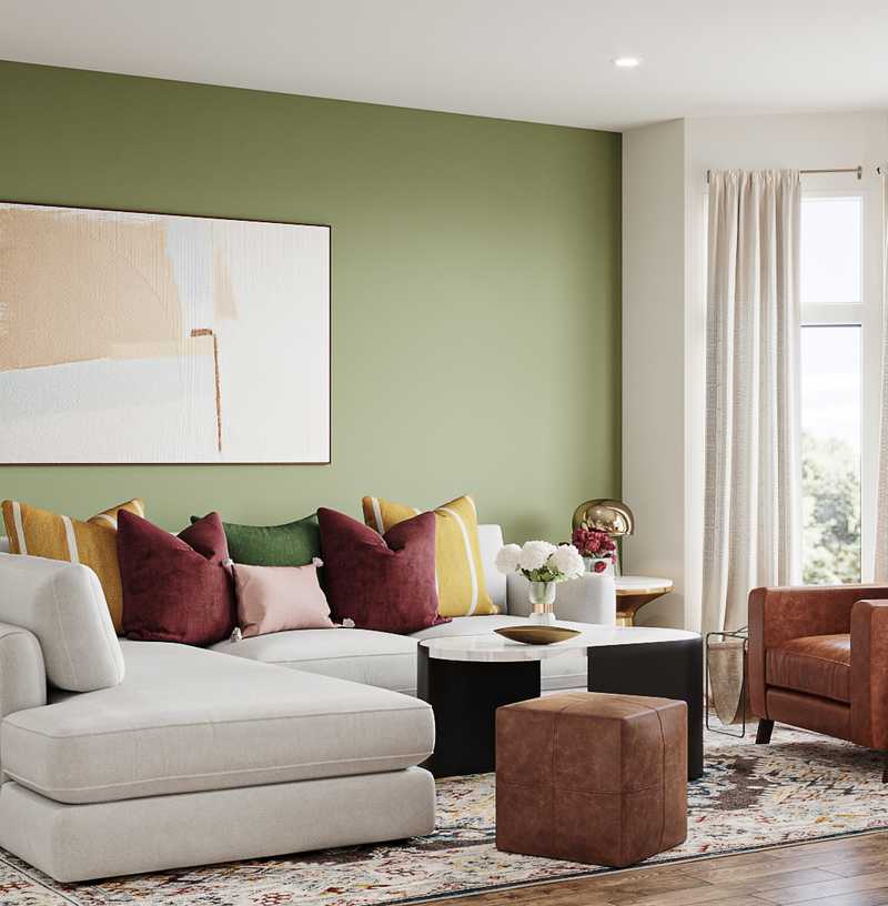 Modern, Eclectic, Glam Living Room Design by Havenly Interior Designer Katerina