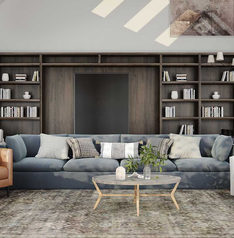 Eclectic, Transitional Living Room Design by Havenly Interior Designer Brianna