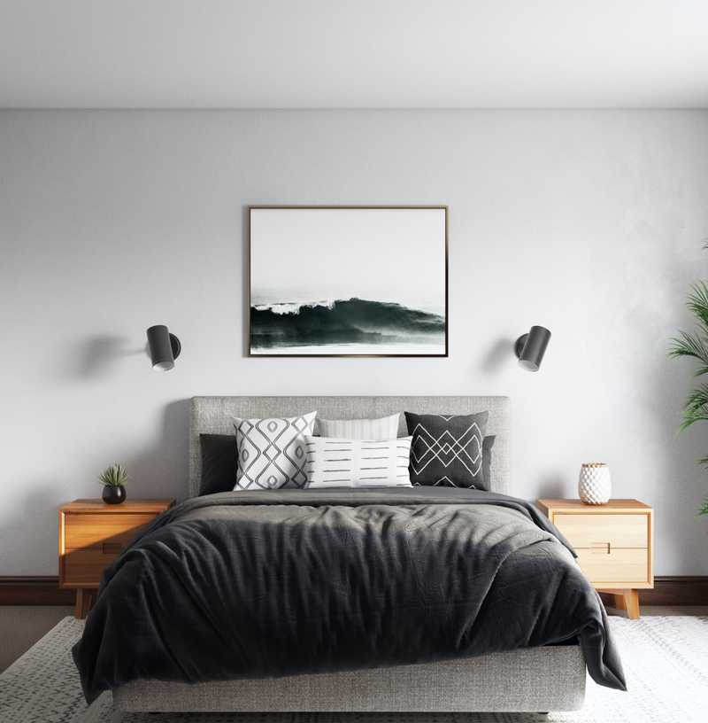 Contemporary, Modern, Midcentury Modern Bedroom Design by Havenly Interior Designer Brittney