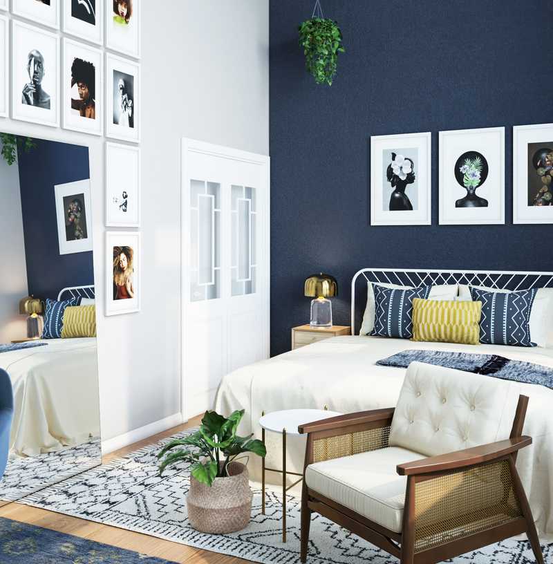 Contemporary, Bohemian, Midcentury Modern Bedroom Design by Havenly Interior Designer Sydney