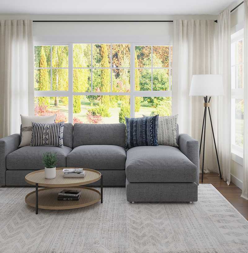 Contemporary, Classic Living Room Design by Havenly Interior Designer Angela