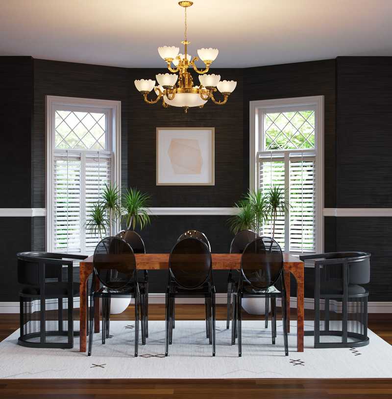 Contemporary, Glam Dining Room Design by Havenly Interior Designer Isaac