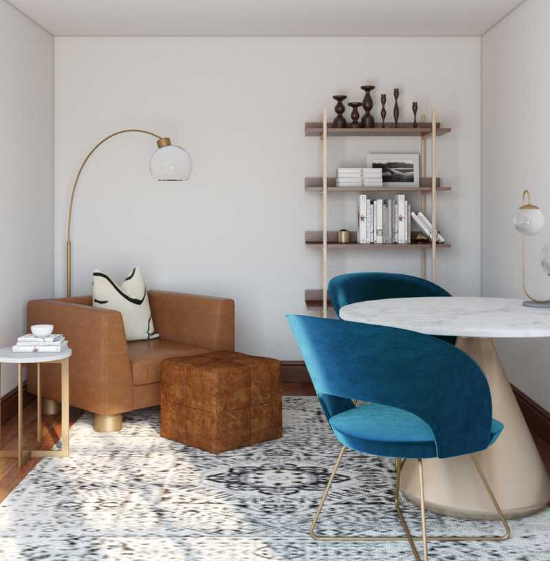 Modern, Glam, Minimal Office Design by Havenly Interior Designer Andrea