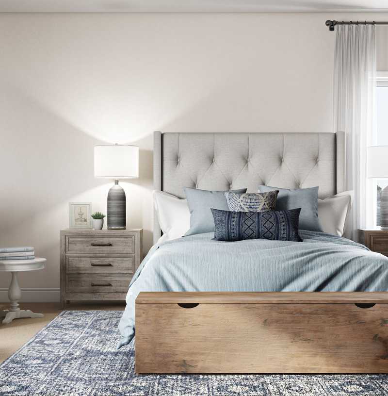 Coastal, Farmhouse Bedroom Design by Havenly Interior Designer Meghan