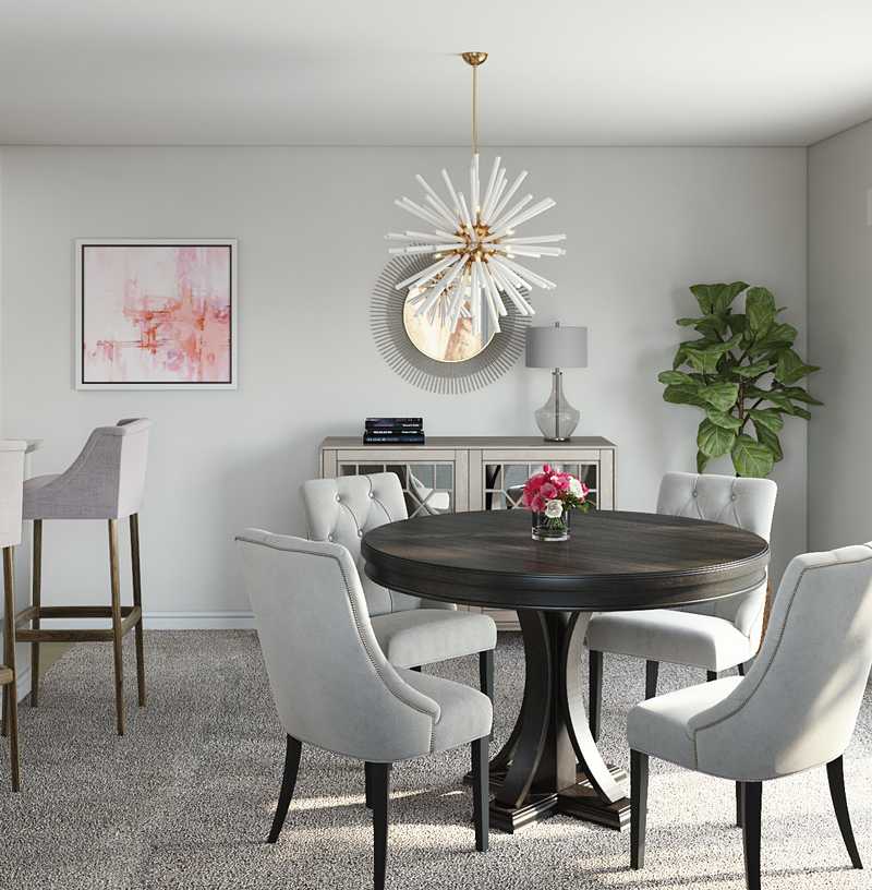 Classic, Glam Dining Room Design by Havenly Interior Designer Libby