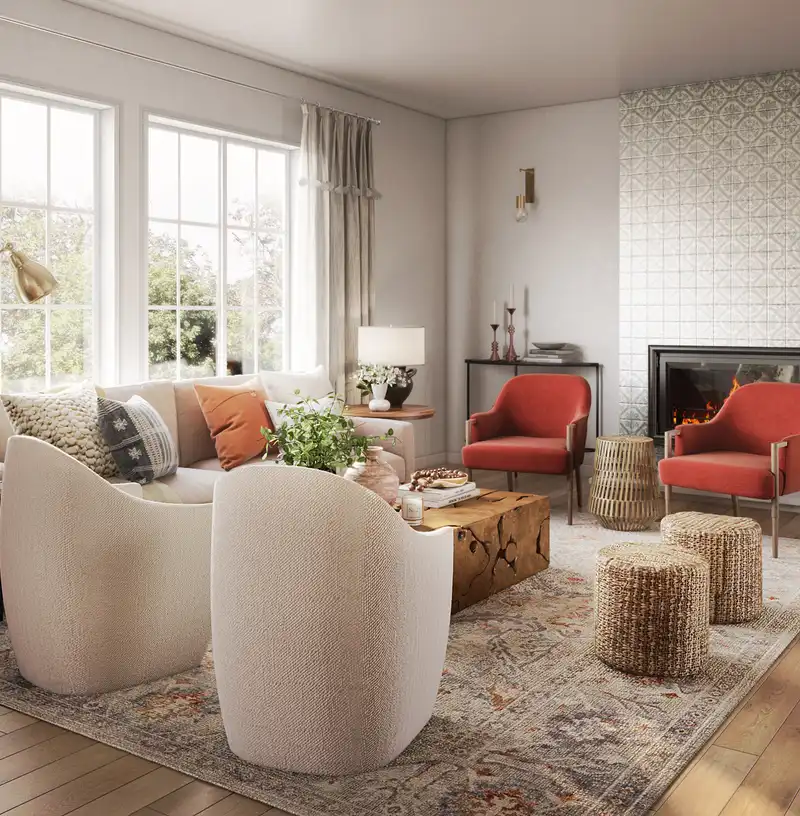 Modern, Classic, Rustic Living Room Design by Havenly Interior Designer Heather