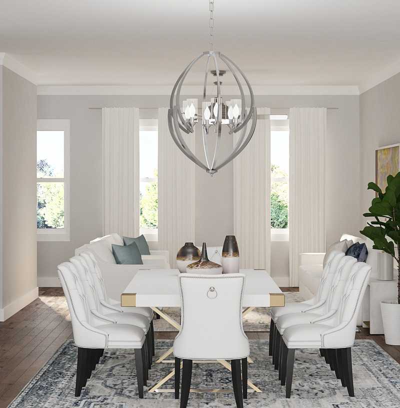 Glam, Transitional Dining Room Design by Havenly Interior Designer Tatiana