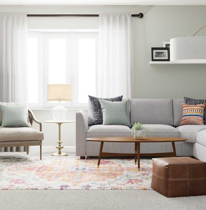 Eclectic Living Room Design by Havenly Interior Designer Jessica