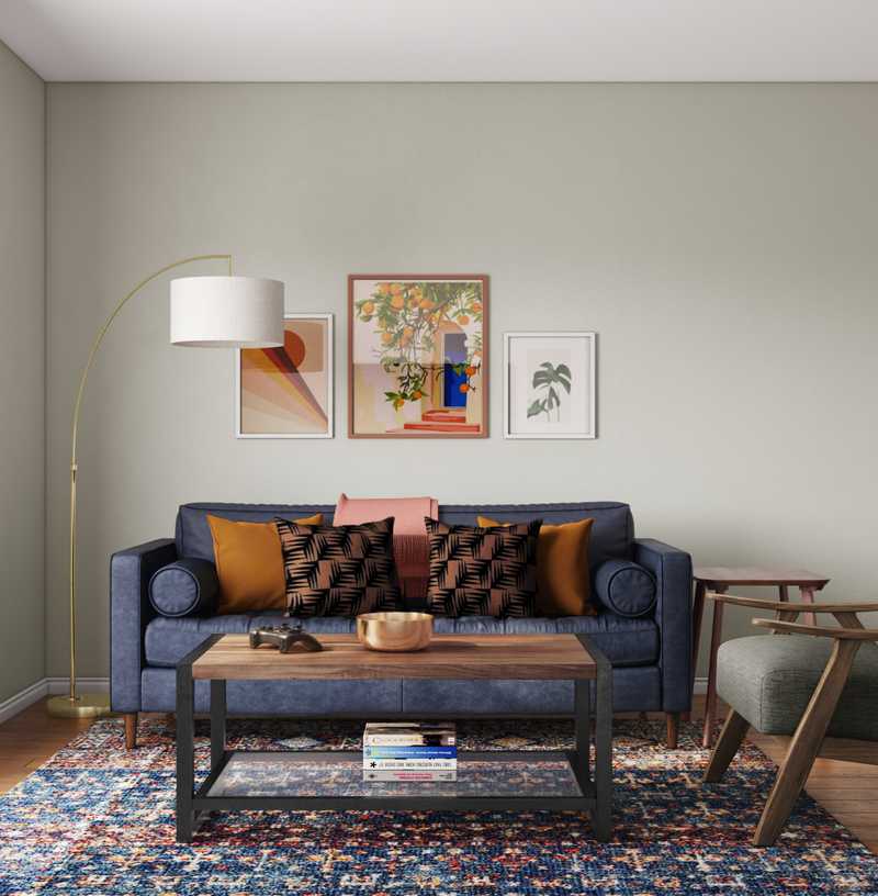 Midcentury Modern Living Room Design by Havenly Interior Designer Dana