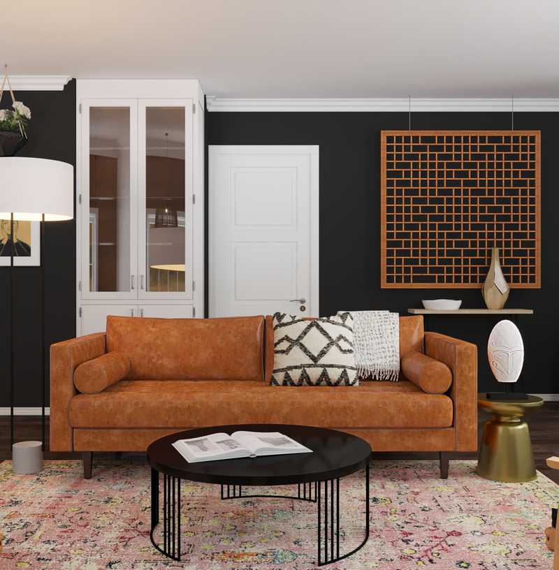 Eclectic, Bohemian Living Room Design by Havenly Interior Designer Leslie