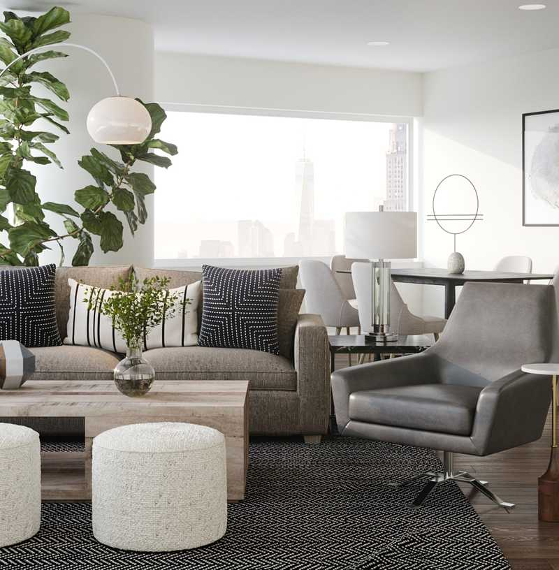 Modern, Minimal Living Room Design by Havenly Interior Designer Isaac