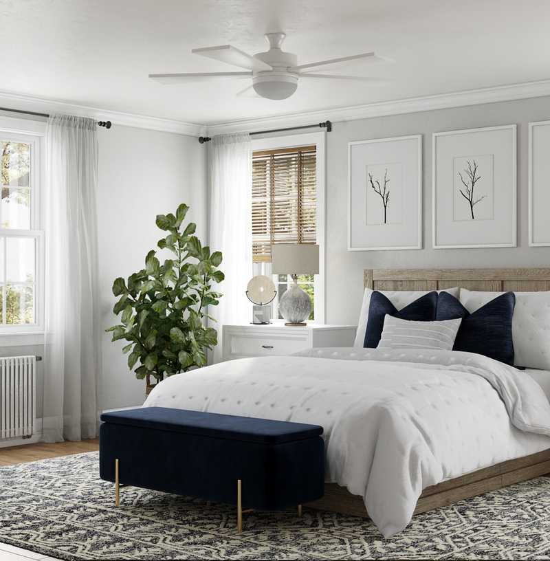 Classic, Coastal Bedroom Design by Havenly Interior Designer Meghan