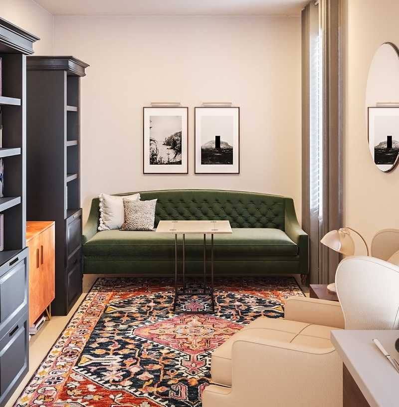 Eclectic, Bohemian Living Room Design by Havenly Interior Designer Kasee