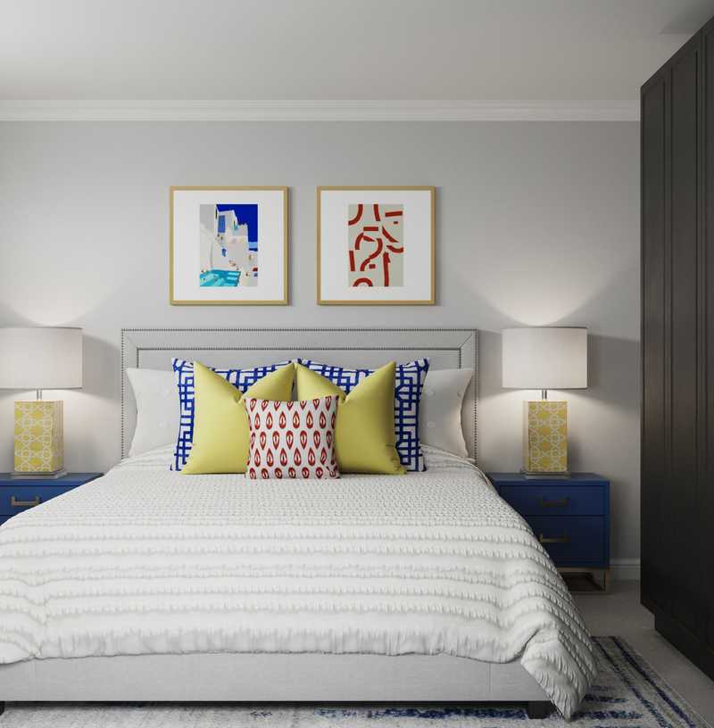 Modern, Eclectic Bedroom Design by Havenly Interior Designer Rachel