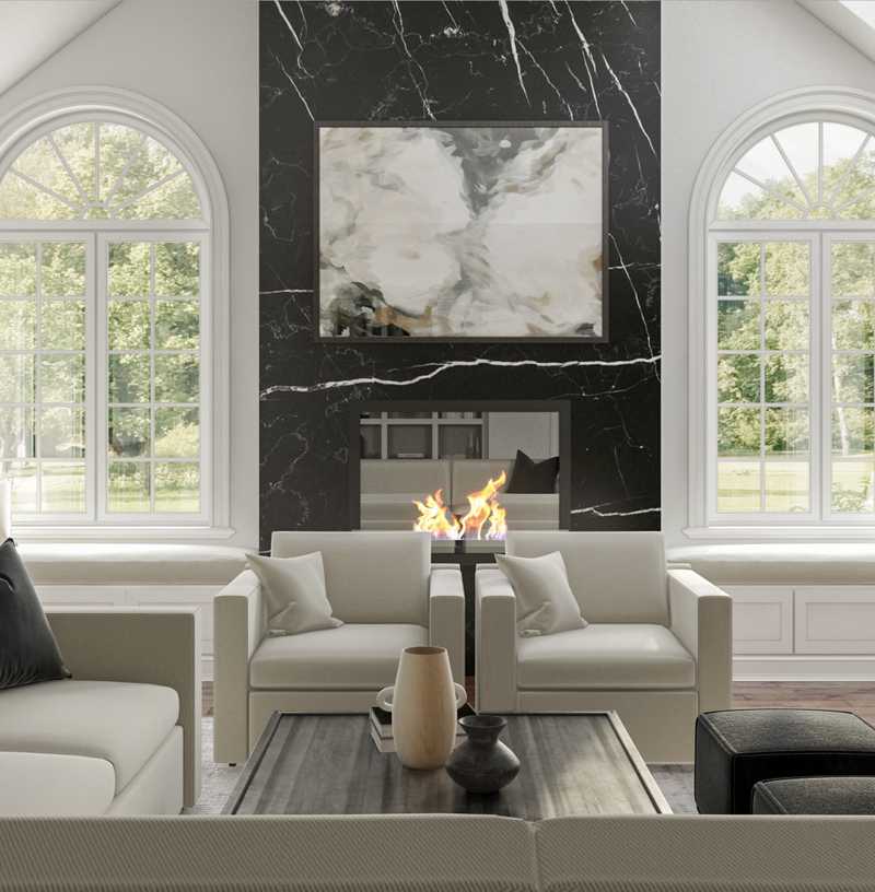Modern, Glam, Minimal Living Room Design by Havenly Interior Designer Taylor