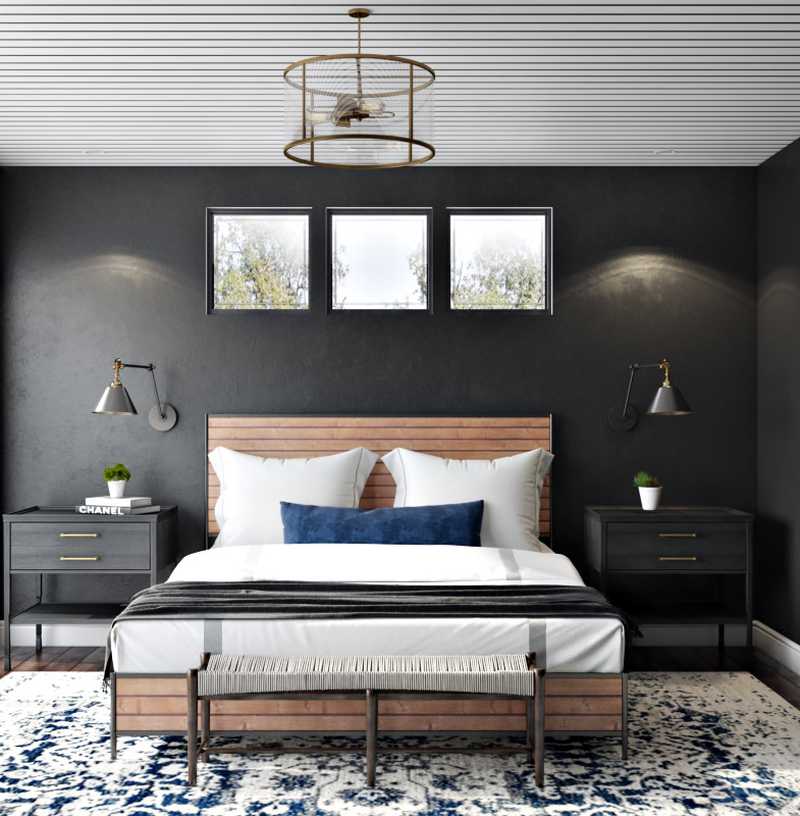 Industrial, Rustic, Transitional Bedroom Design by Havenly Interior Designer Stacy