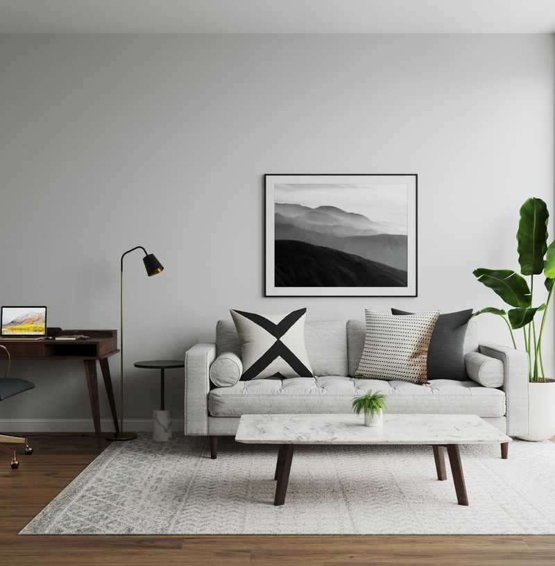 Midcentury Modern, Minimal Living Room Design by Havenly Interior Designer Cathrine