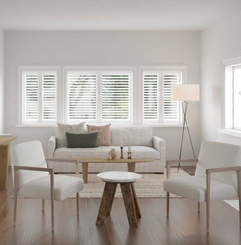 Eclectic, Bohemian, Classic Contemporary Living Room Design by Havenly Interior Designer Katherine