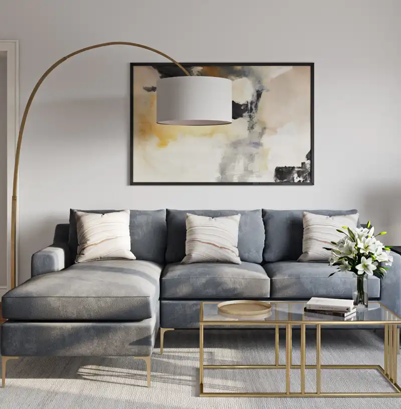 Glam, Transitional Dining Room Design by Havenly Interior Designer Jennifer