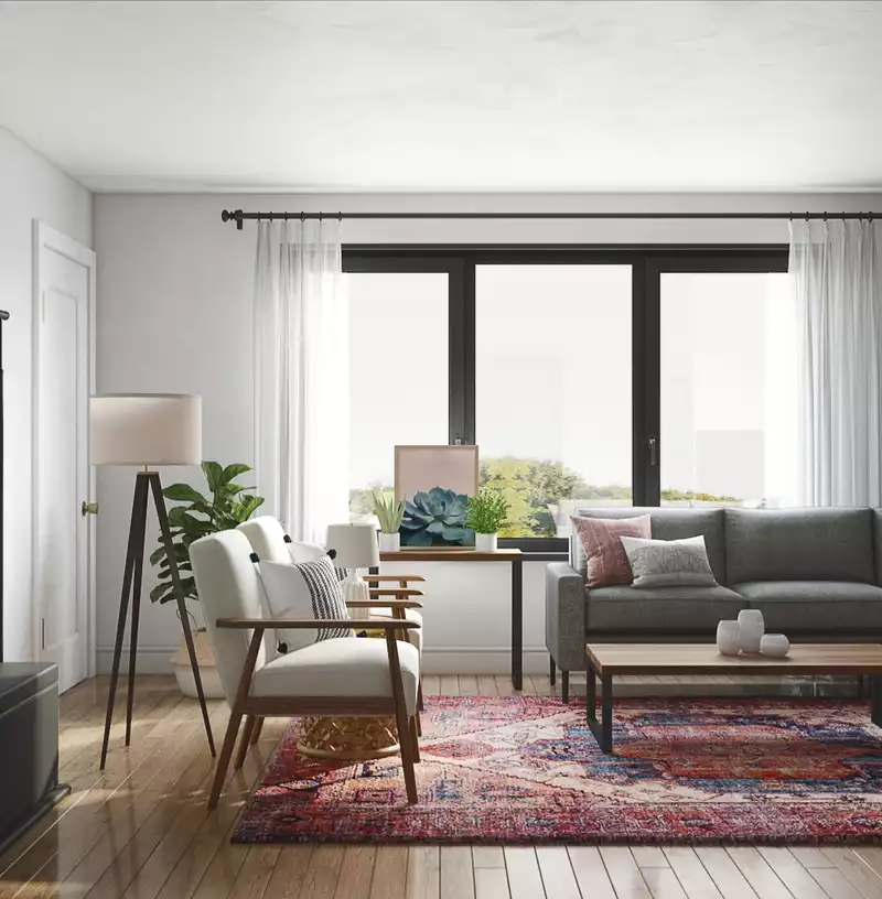 Modern, Transitional Living Room Design by Havenly Interior Designer Michelle