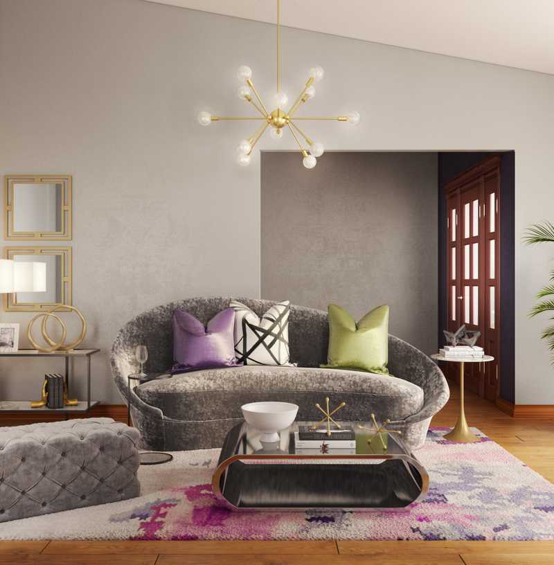 Contemporary, Eclectic, Glam Living Room Design by Havenly Interior Designer Kaitlin