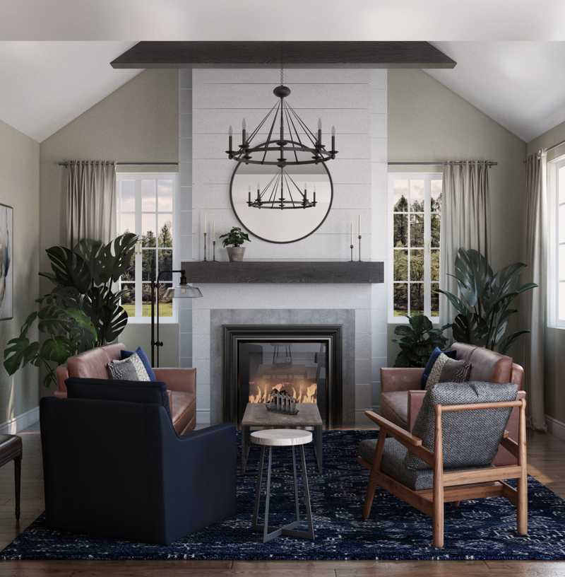 Farmhouse, Transitional Living Room Design by Havenly Interior Designer Stacy