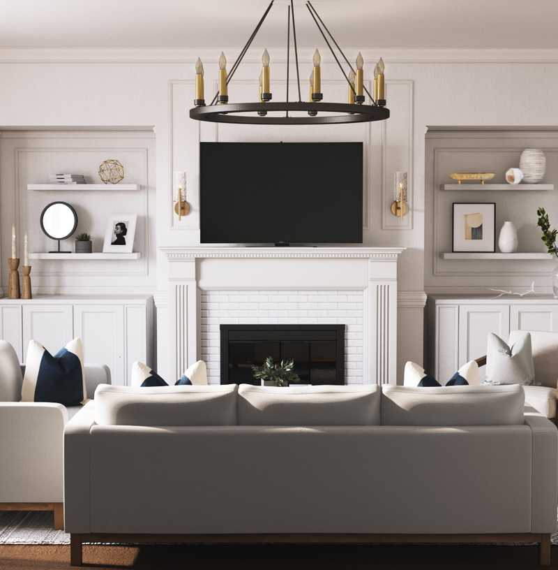 Classic, Coastal Living Room Design by Havenly Interior Designer Sara