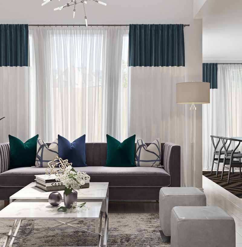 Glam, Transitional Living Room Design by Havenly Interior Designer Tijana