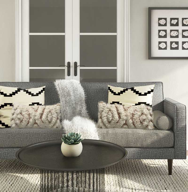 Modern, Industrial, Minimal Living Room Design by Havenly Interior Designer Sarah