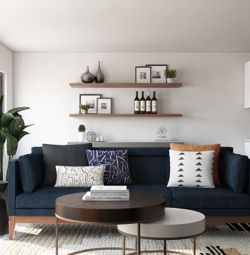 Contemporary, Modern, Industrial, Scandinavian Living Room Design by Havenly Interior Designer Carsey