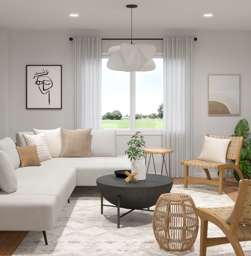 Modern, Minimal, Scandinavian Living Room Design by Havenly Interior Designer Nicolle