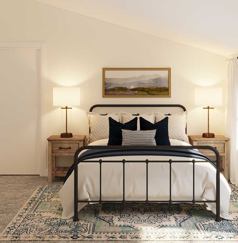 Contemporary, Farmhouse Bedroom Design by Havenly Interior Designer Michelle
