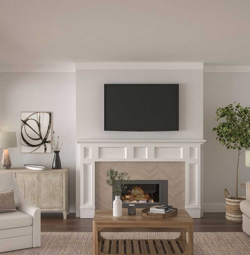 Farmhouse Living Room Design by Havenly Interior Designer Stephanie