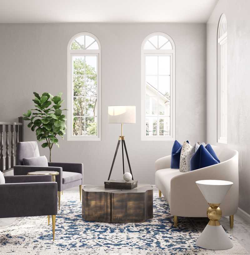 Contemporary, Modern, Glam Living Room Design by Havenly Interior Designer Shameika