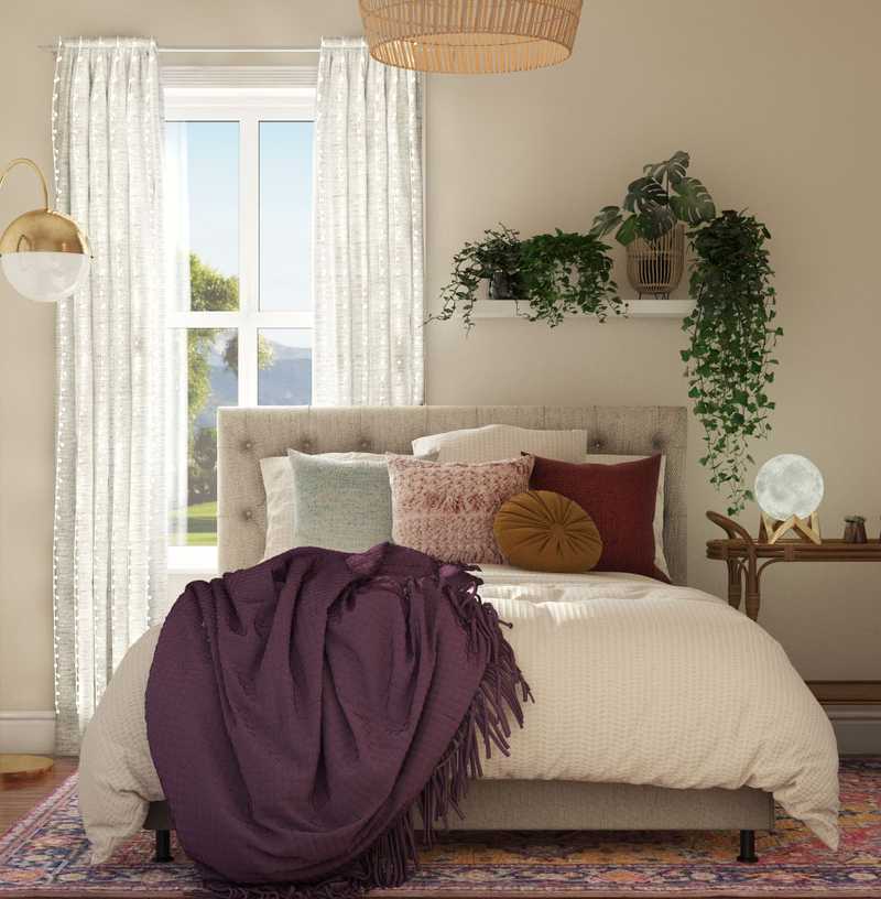 Bohemian, Midcentury Modern Bedroom Design by Havenly Interior Designer Legacy