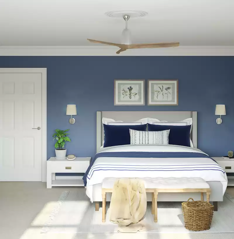 Classic, Coastal, Farmhouse, Transitional Bedroom Design by Havenly Interior Designer Marsha