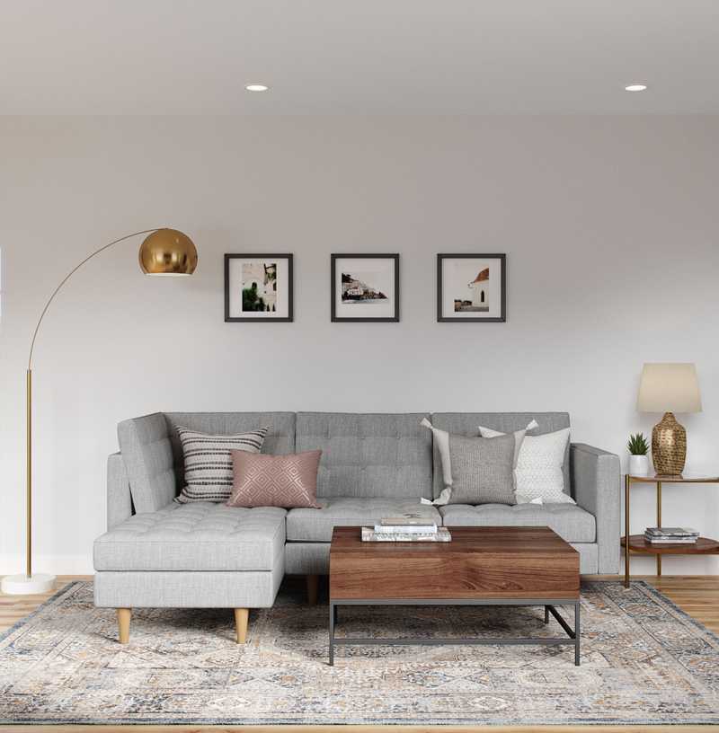 Bohemian Living Room Design by Havenly Interior Designer Rachel