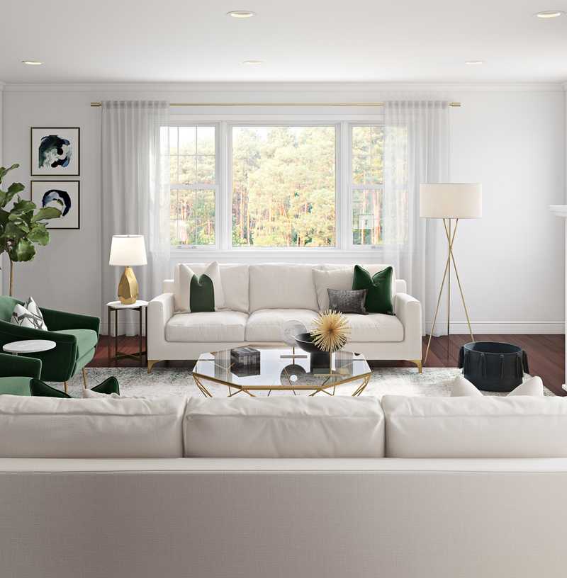 Modern Living Room Design by Havenly Interior Designer Karen