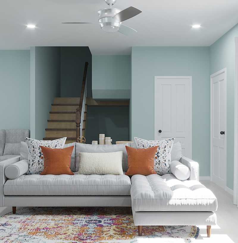 Bohemian, Glam Living Room Design by Havenly Interior Designer Kasee