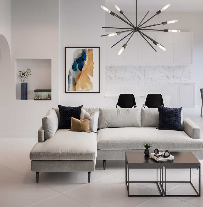 Modern, Minimal Living Room Design by Havenly Interior Designer Karen